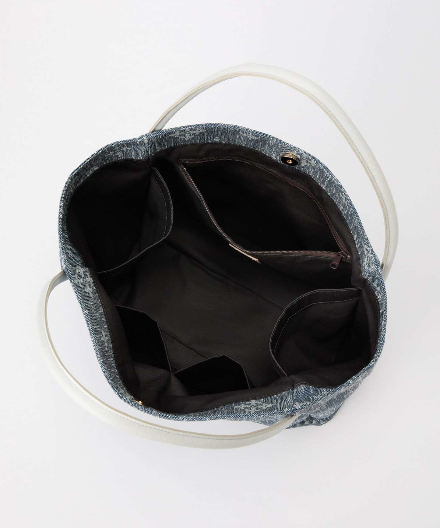 *4-6 WEEKS* (254) LIMITED EDITION Russet [Denim jacquard] Simple tote bag Indigo